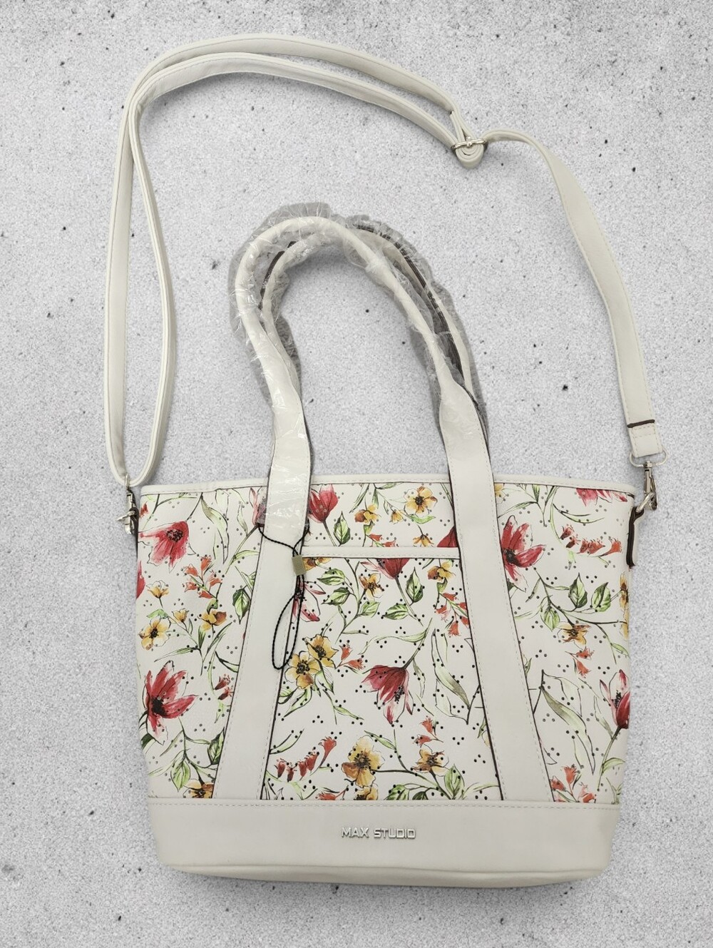 Max Studio Floral Tote Shoulder Crossbody Bag NWOT